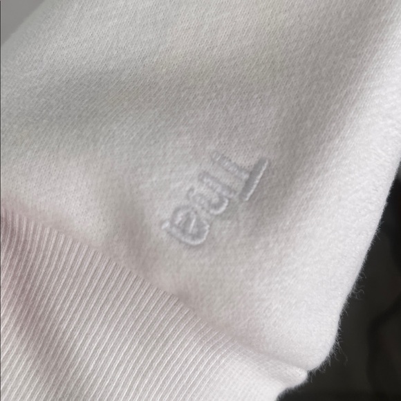 Tna Cozy AF Cropped Fleece Sweatshirt 1/4 Zip White Activewear Athleisure Sz M - Picture 6 of 14